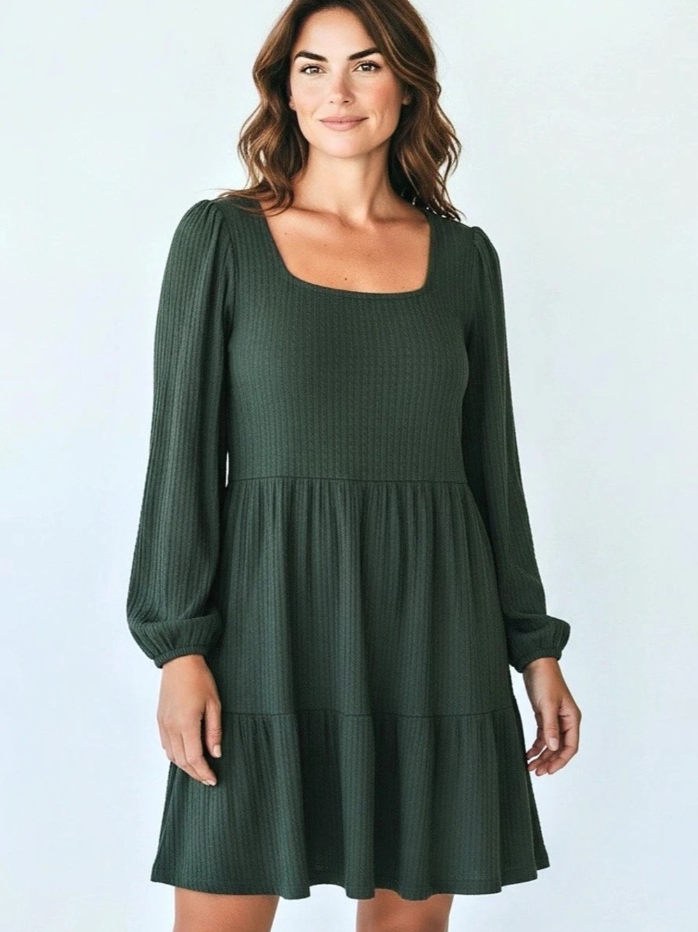 BURUBU Green Mini Dress Size Large Like New